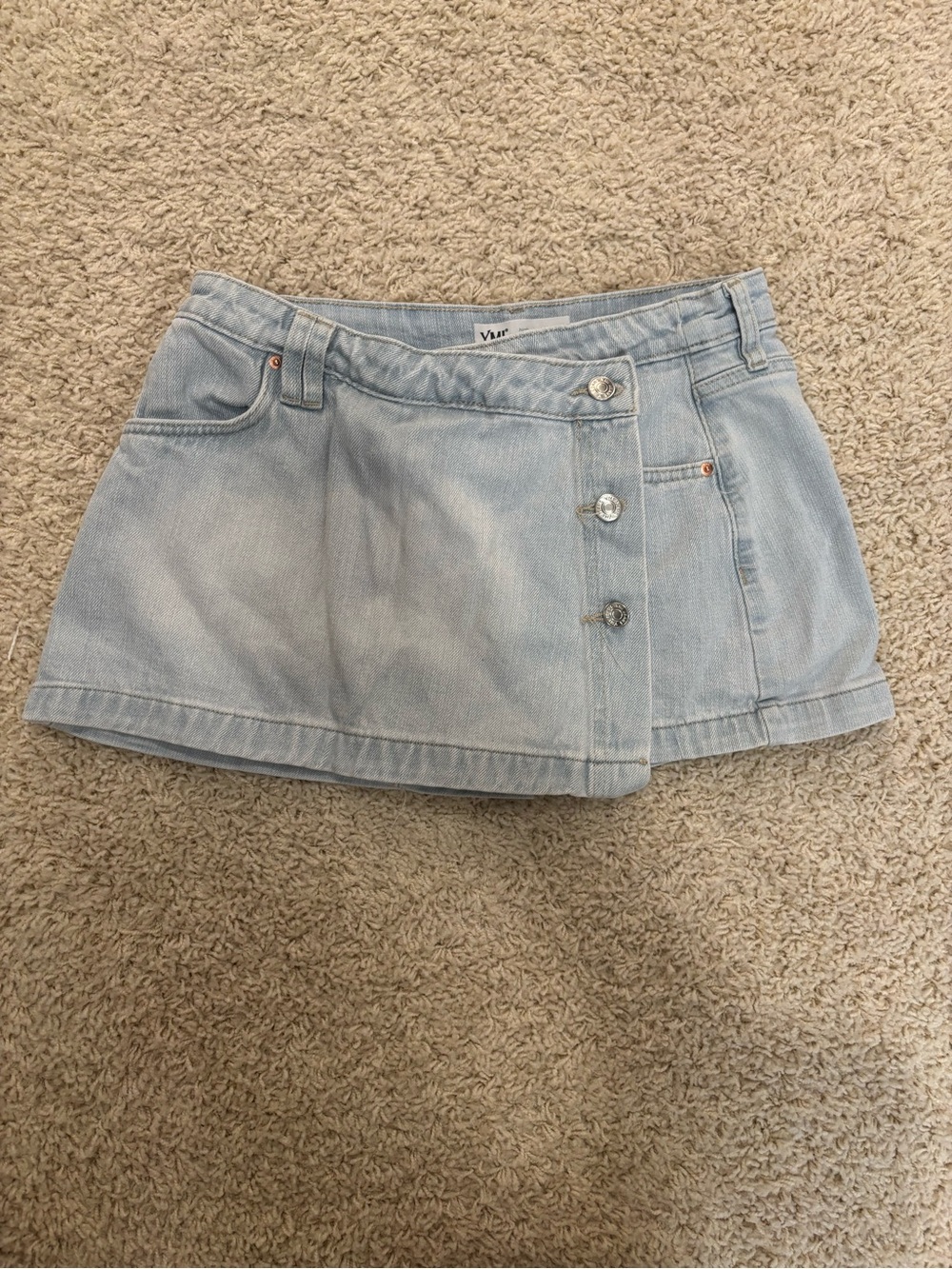 YMI Light Blue High-Rise Denim Skort